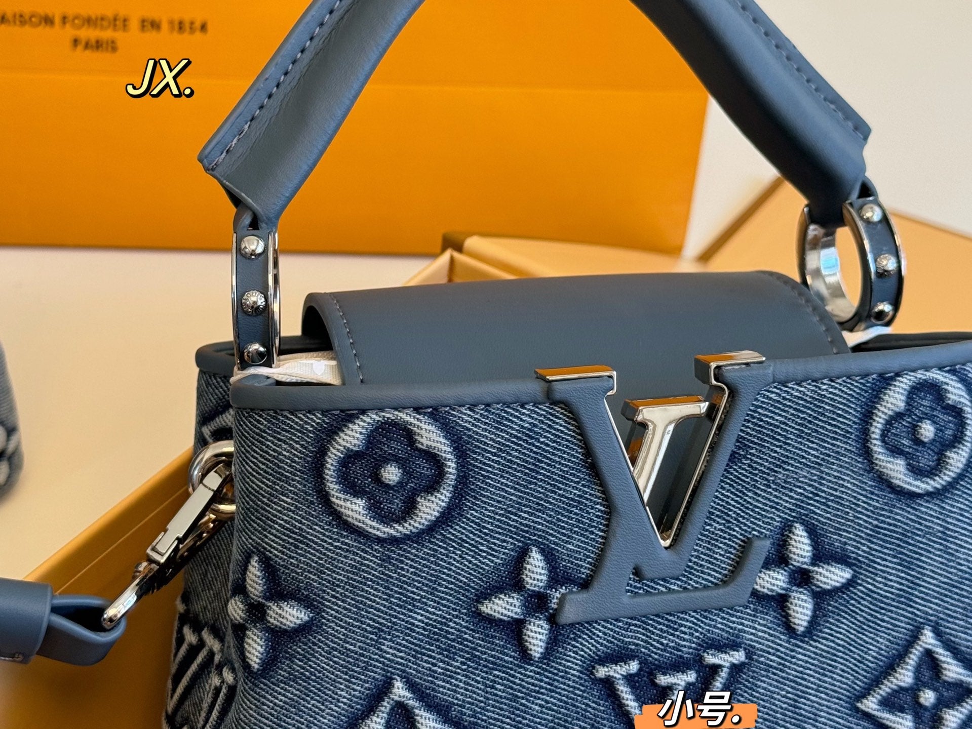 Louis Vuitton Denim Capucines Handbag - Luxurious Elegance