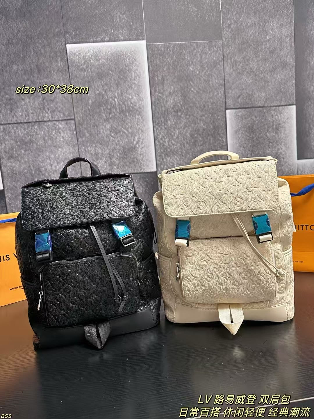 Louis Vuitton Dark Pattern Calfskin Backpack - Versatile Luxury