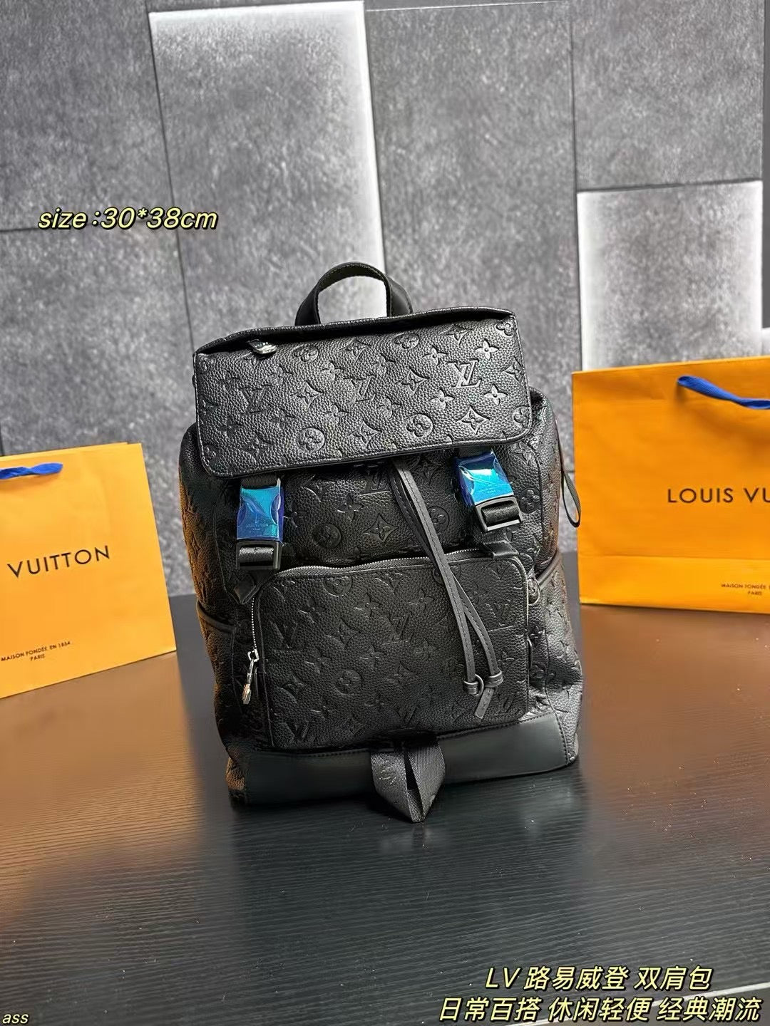 Louis Vuitton Dark Pattern Calfskin Backpack - Versatile Luxury