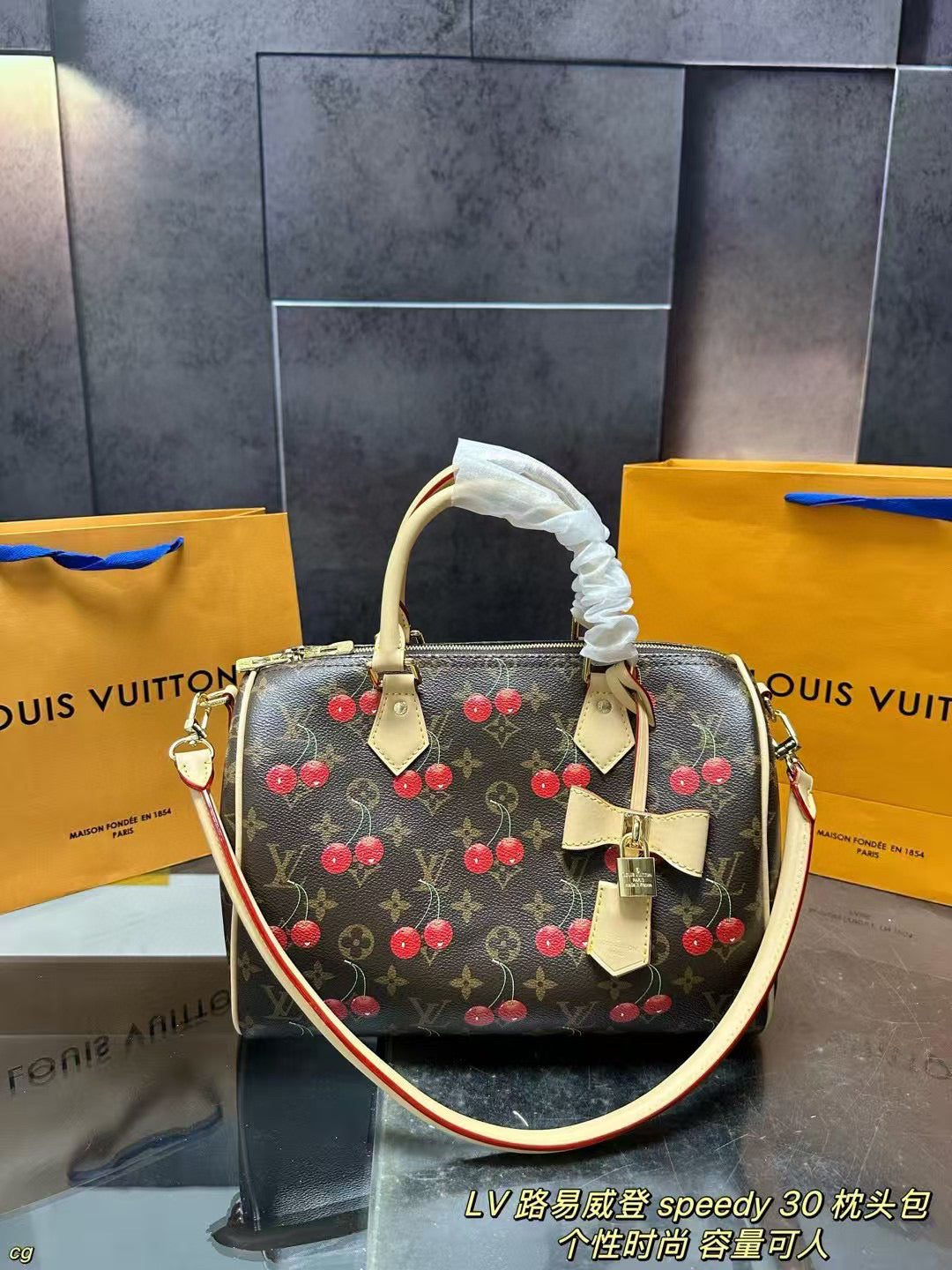 Louis Vuitton Speedy 30 Cherry Pillow Bag