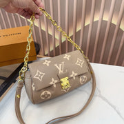 Classic LV Folding Box Crossbody Bag with Double Shoulder Strap
