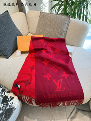 Elegant Red Shawl Scarf - Perfect for New Year Celebrations