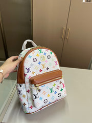 Louis Vuitton Tricolor White Backpack - Stylish & Spacious