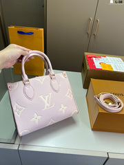 LV OnTheGo Strawberry Milkshake Jungle Tote - Sakura Pink