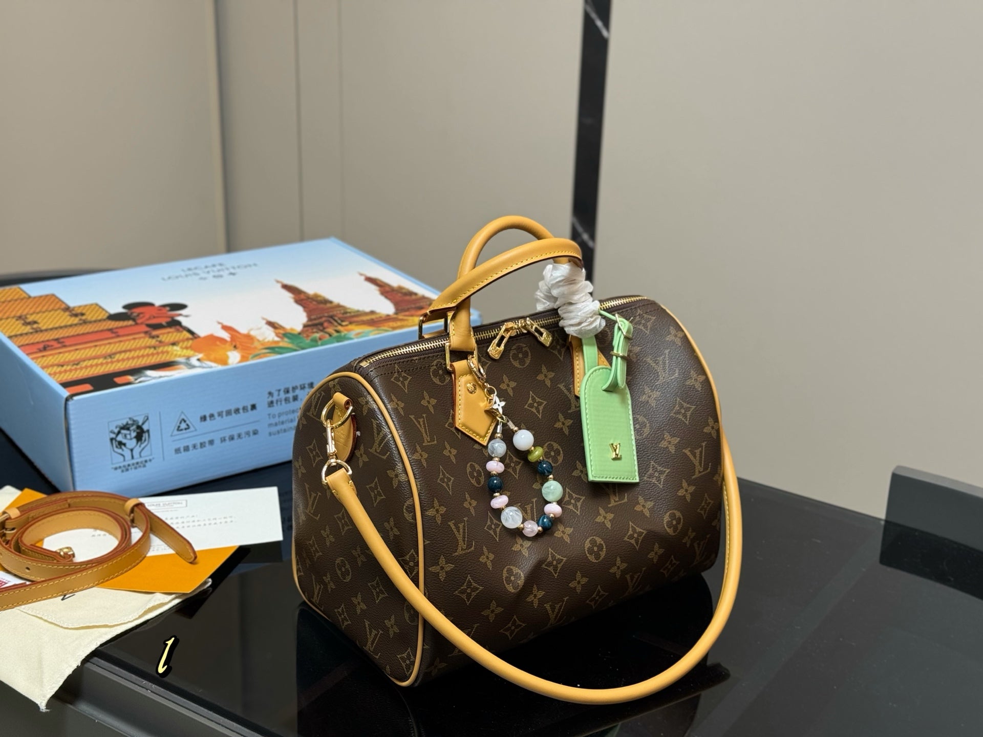 Unisex LV Keepall New Pillow Bag with Folding Box and Airplane Case â€“ 30cm