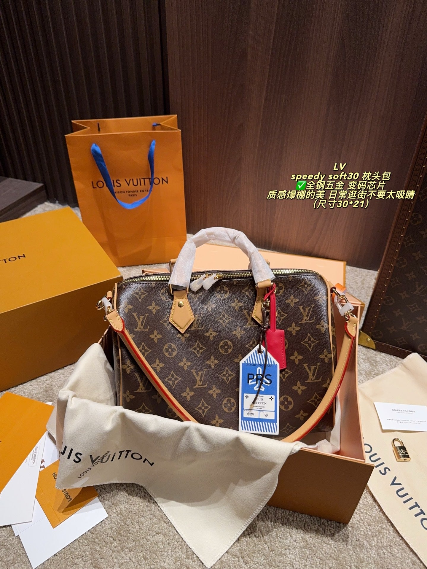 LV Speedy Soft30 Pillow Bag - Elegant All-Steel Design