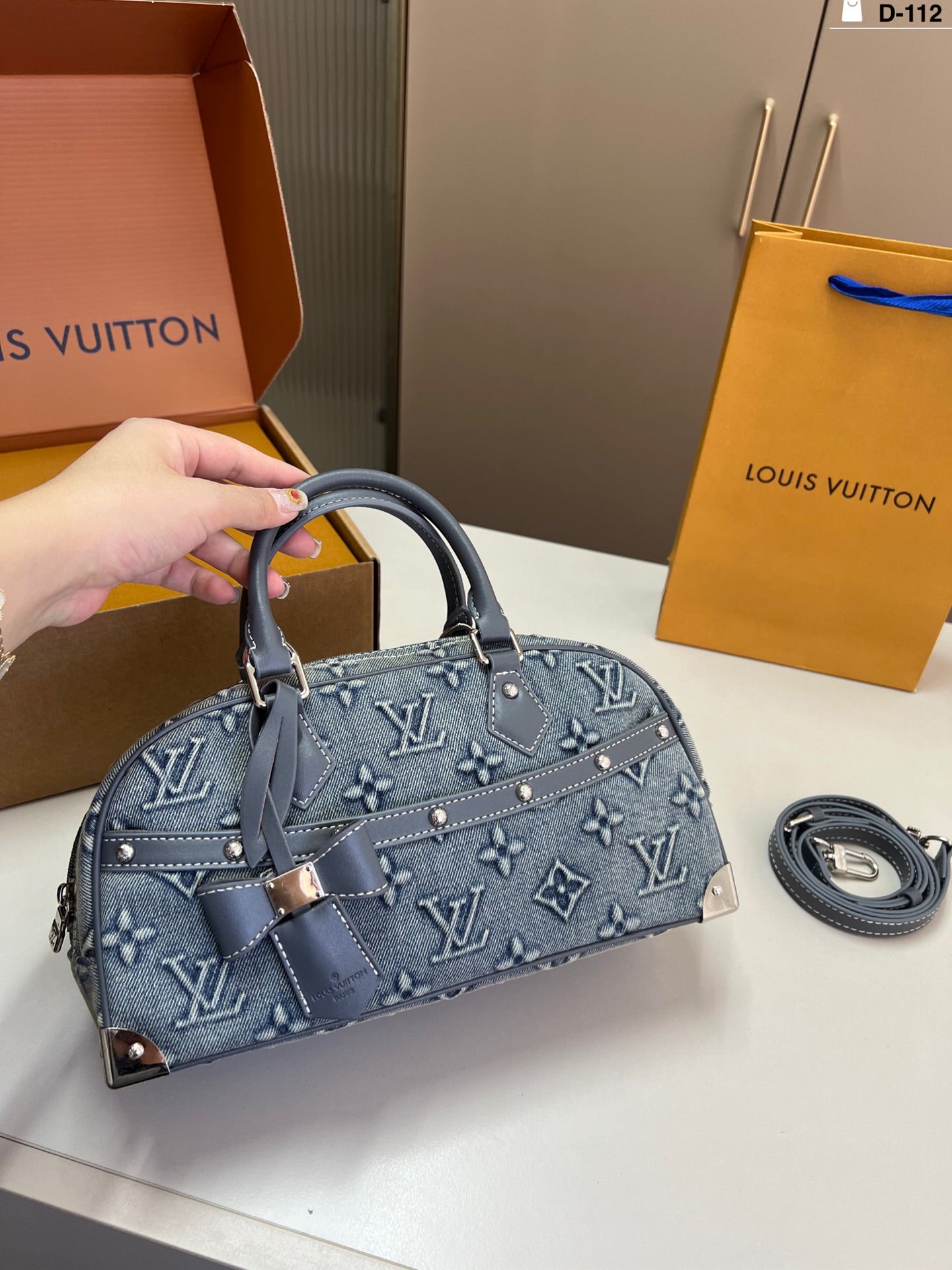 LV Keepall Denim Pillow Bag - Stylish Travel Companion