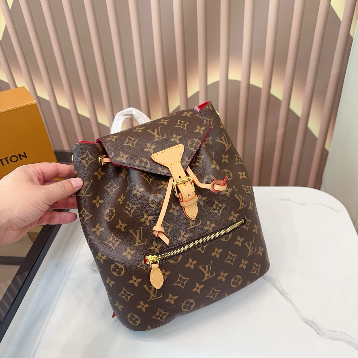 Versatile LV Airplane Gift Box Backpack