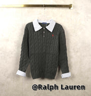 Ralph Lauren Twist Knit Sweater with Pony Embroidery