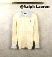 Ralph Lauren Pony Embroidered Twist Knit Sweater - Off-White