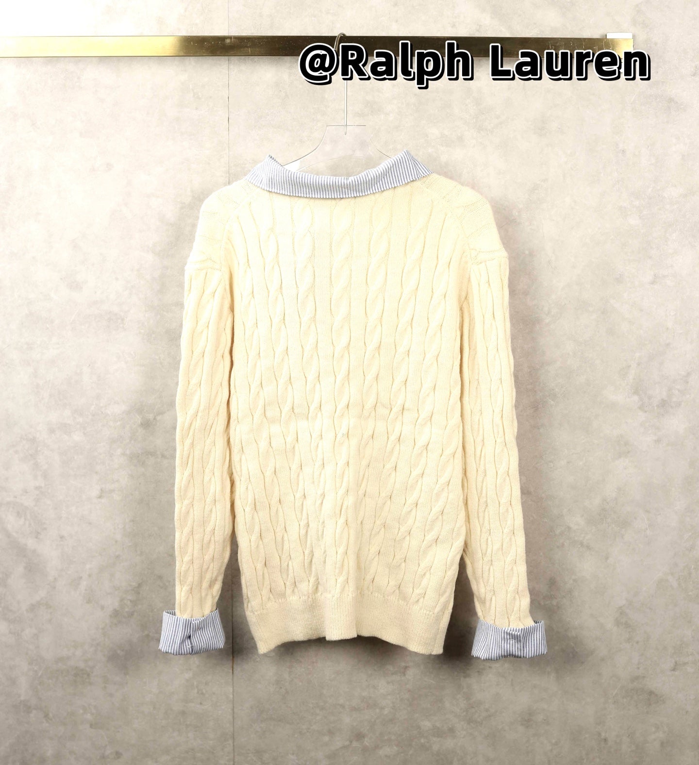 Ralph Lauren Pony Embroidered Twist Knit Sweater - Off-White