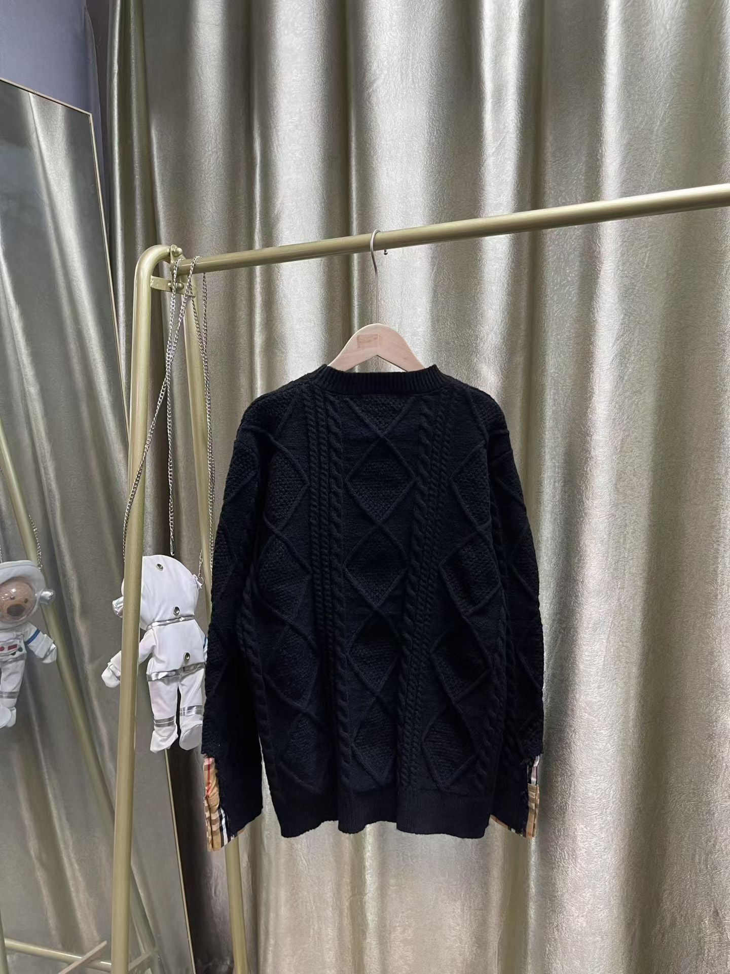 Burberry Iconic Striped Decorative Sweater â€“ Unisex, Black