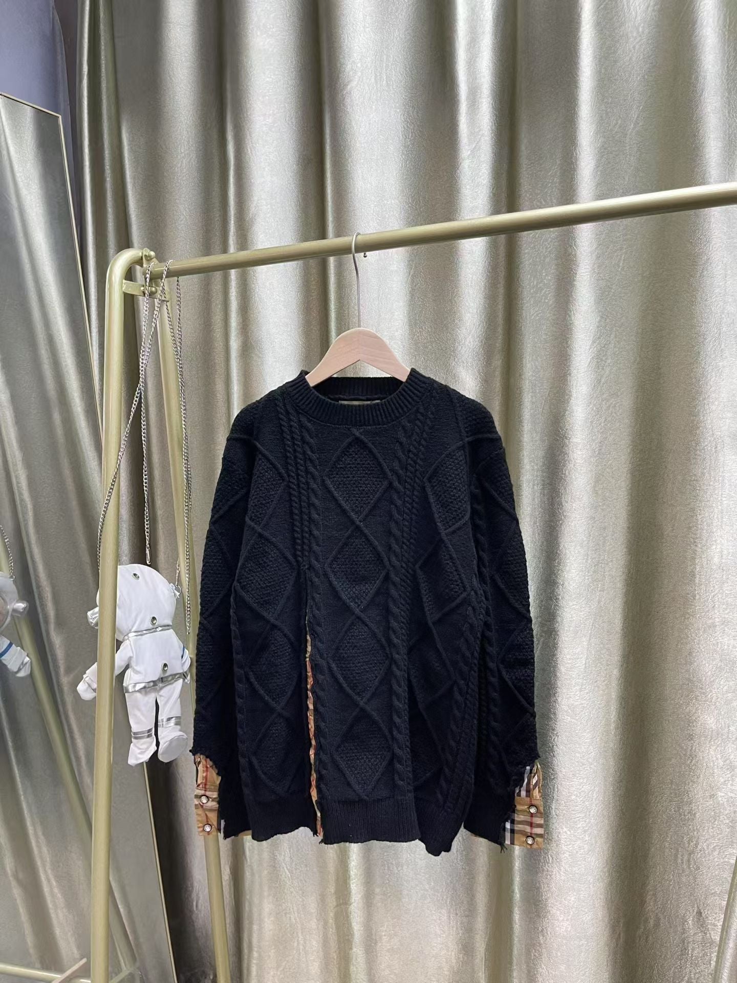 Burberry Iconic Striped Decorative Sweater â€“ Unisex, Black