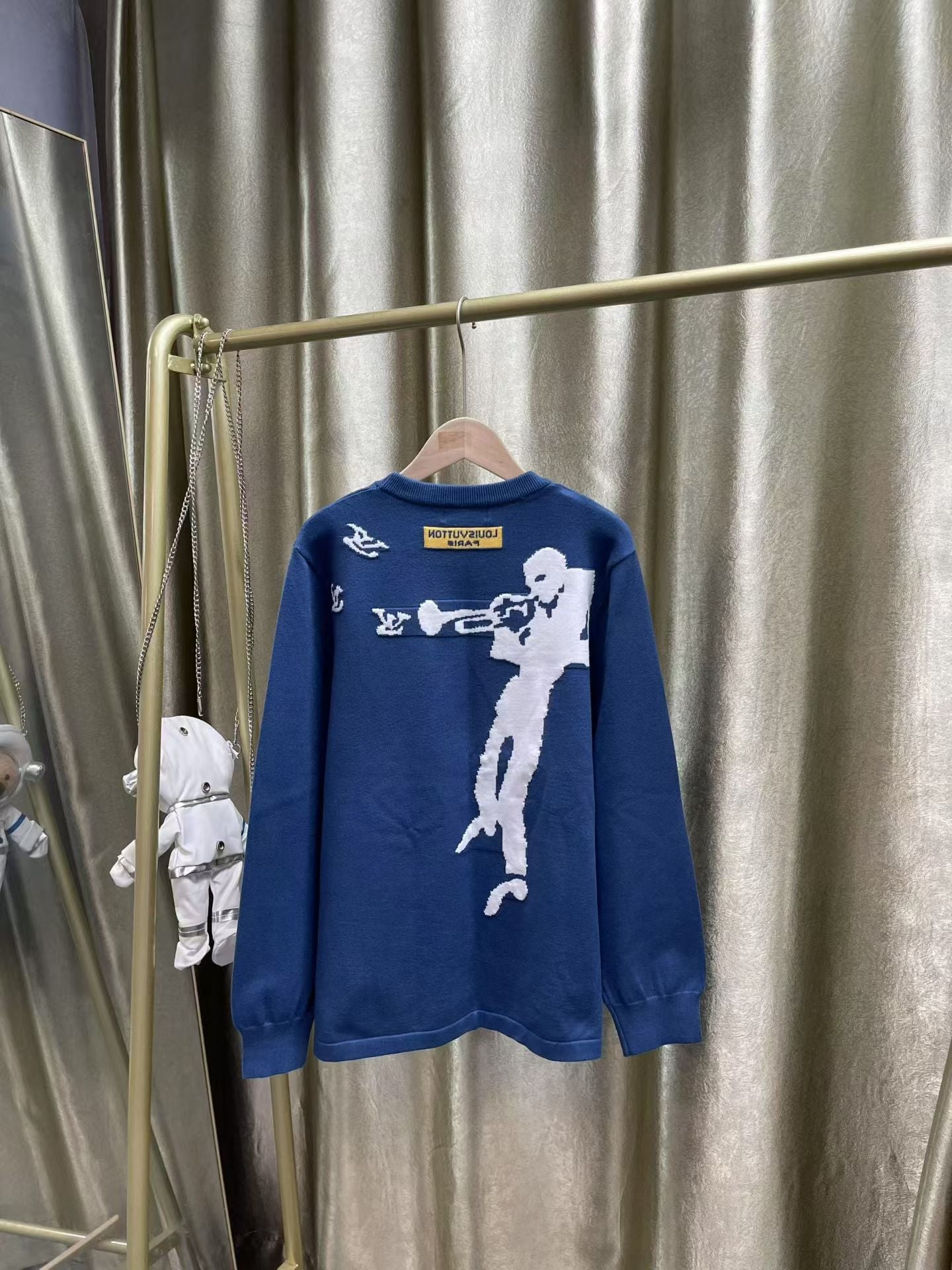 Louis Vuitton Logo Jacquard Sweater - Blue | Unisex Fashion Essential