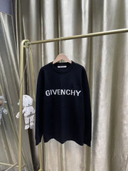 Givenchy Letter Logo Intarsia Knitted Crew Neck Sweater