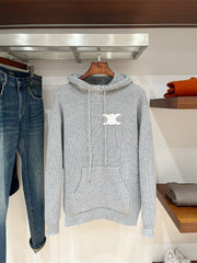 Celine Terry Embroidered Hooded Sweater