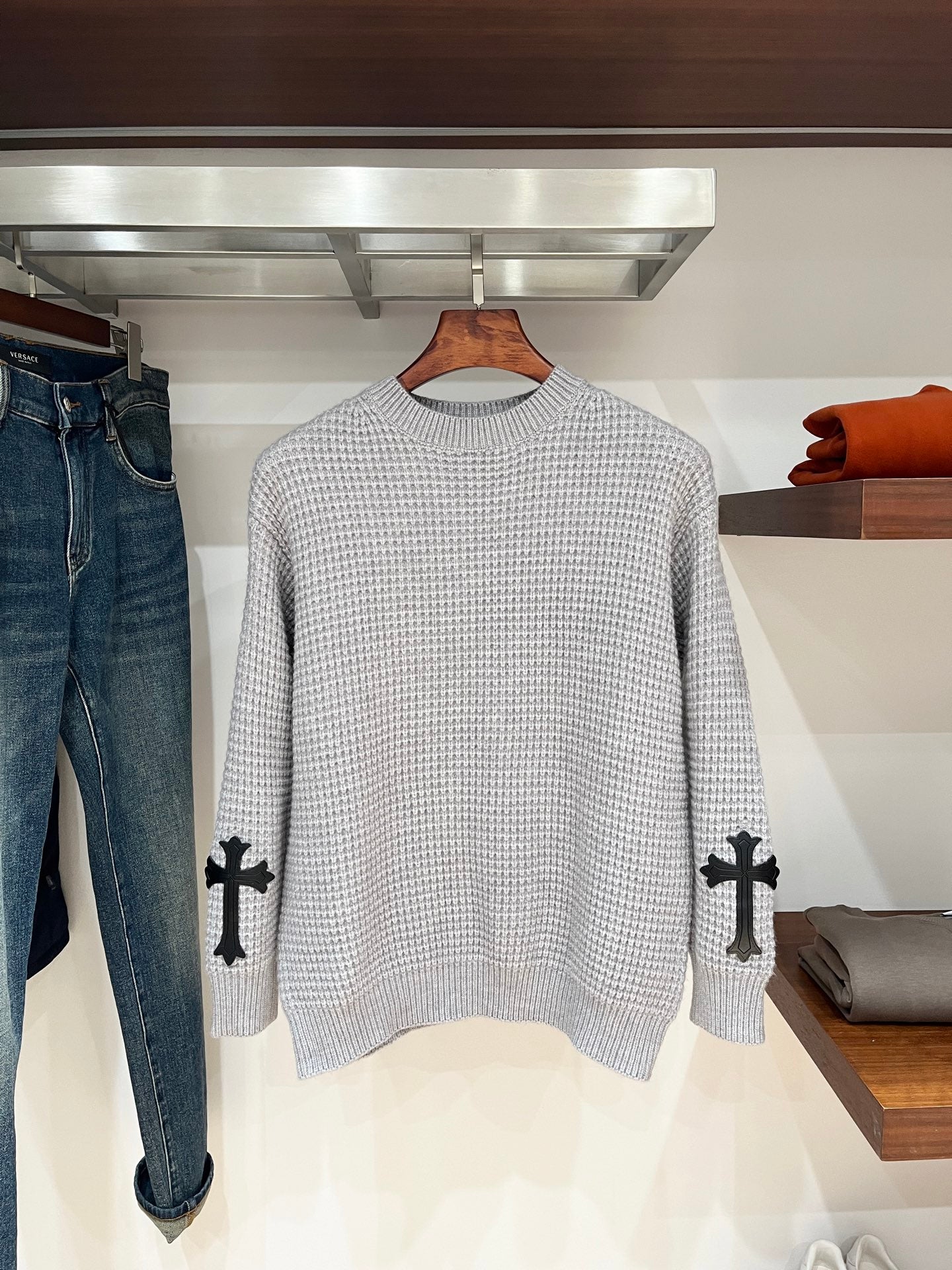 Chrome Hearts Cross Knitted Jacquard Pullover - Unisex