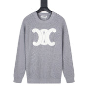 Premium Embroidered Celine Arc de Triomphe Towel Neck Sweater