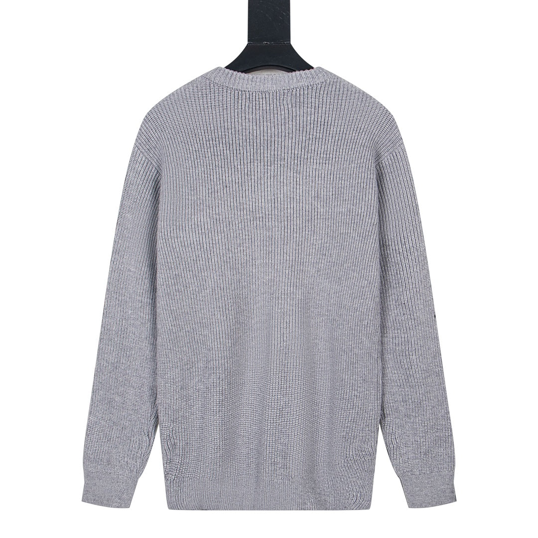 Premium Embroidered Celine Arc de Triomphe Towel Neck Sweater