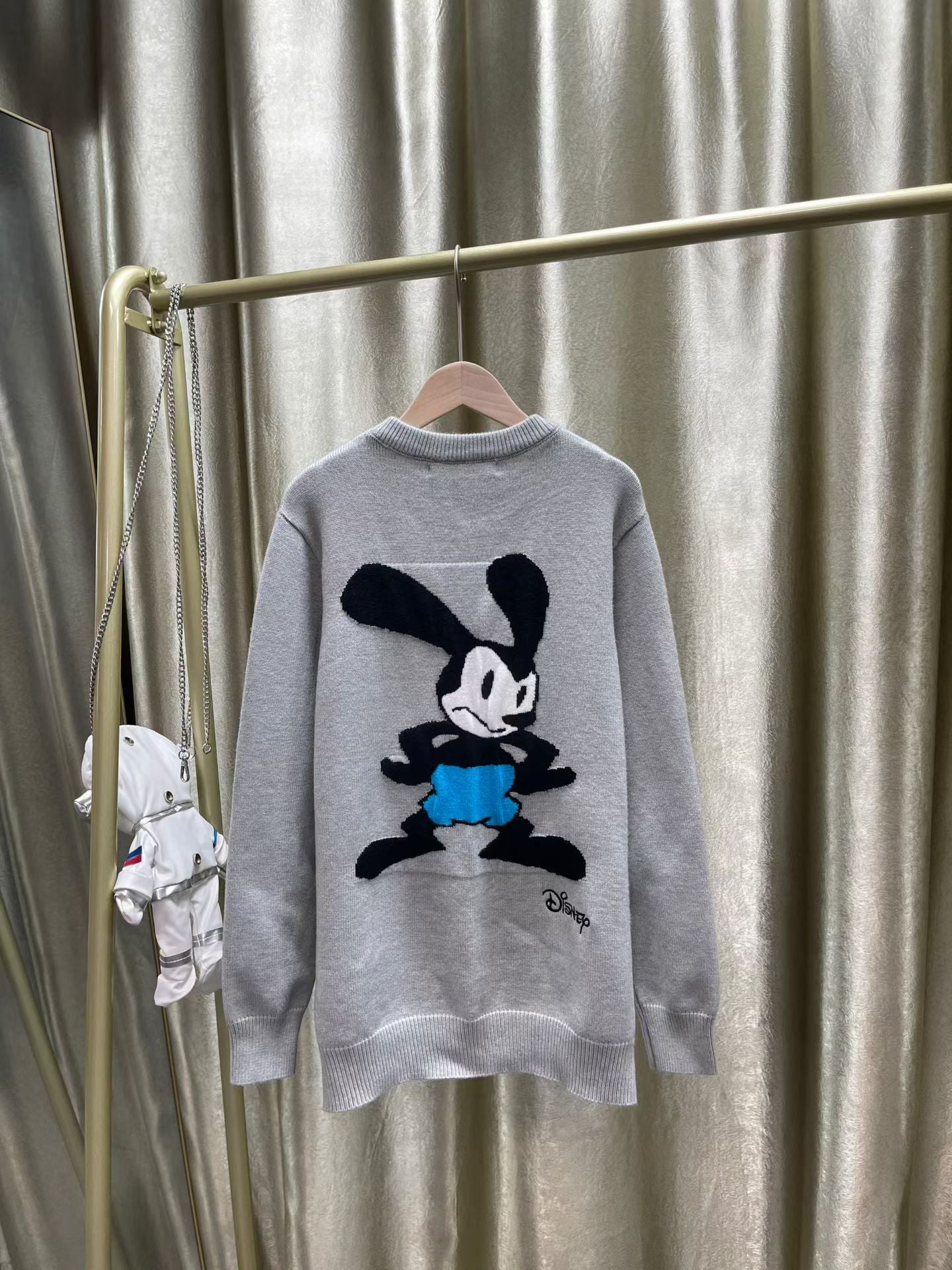 Givenchy Mickey Mouse Embroidered Round Neck Sweater
