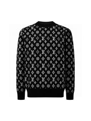 Louis Vuitton Classic Wool Four-Leaf Clover Jacquard Crew Neck Sweater