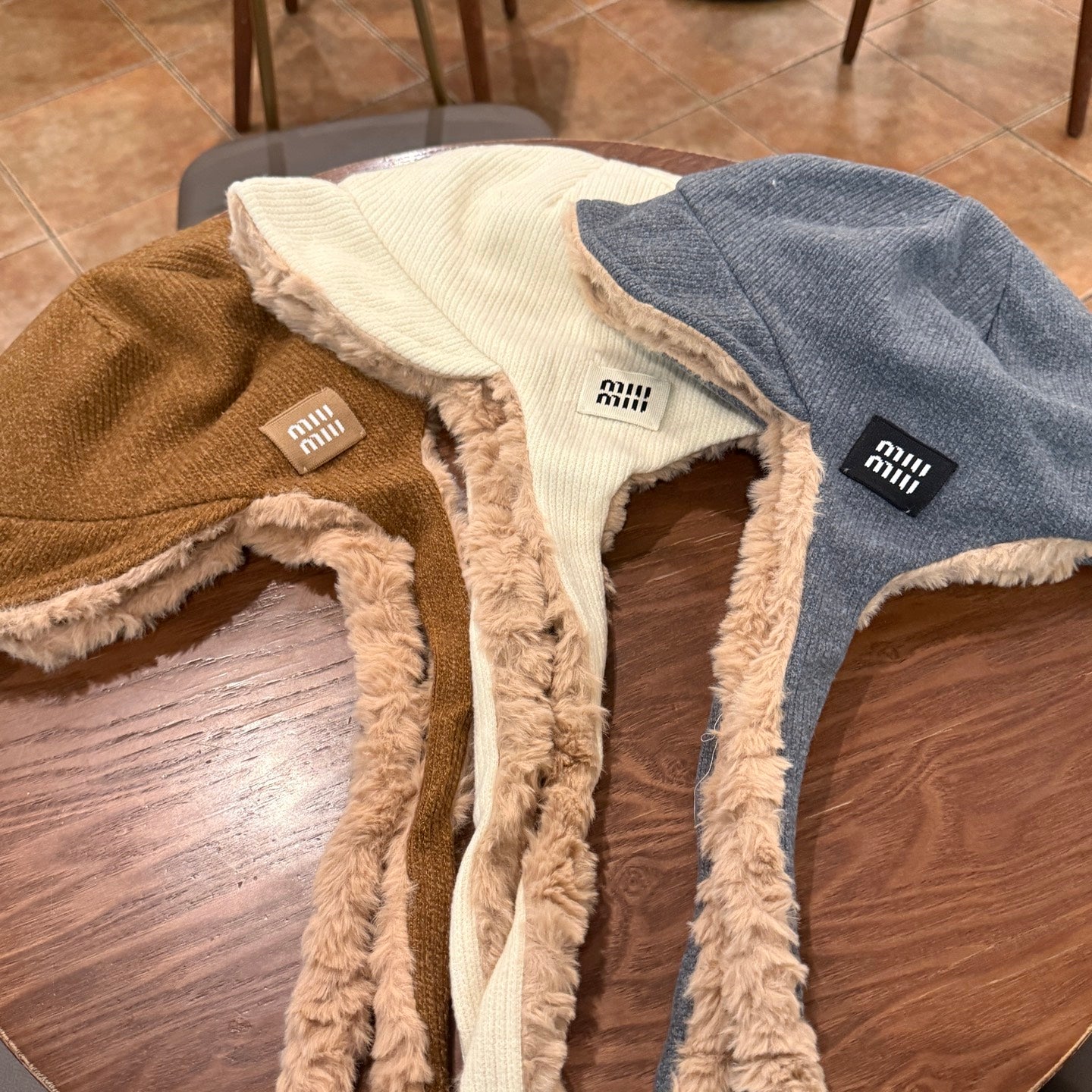 Miu Miu Thickened Velvet Lei Feng Hat