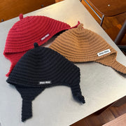 Miu Miu Wool Knitted Hat - Autumn & Winter Baotou Style