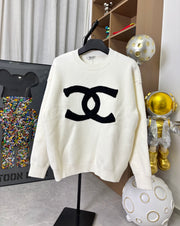 Chanel Classic Logo Round Neck Knit Sweater