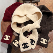 Women's Chanel High-Quality Thick Knitted Winter Ear Protection Hat