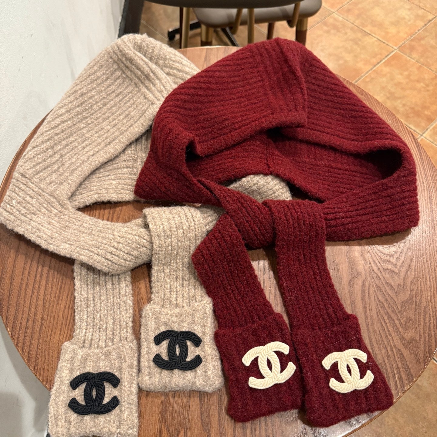 Women's Chanel High-Quality Thick Knitted Winter Ear Protection Hat