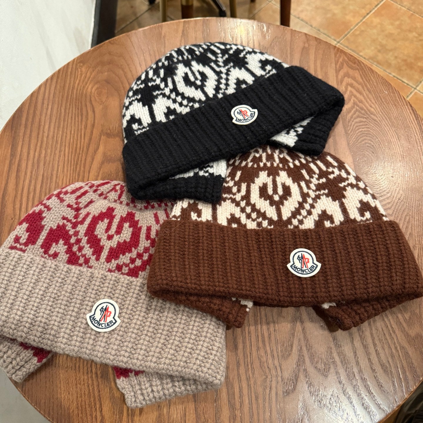 Warm Fair Isle Wool Hat for Large Head Circumference