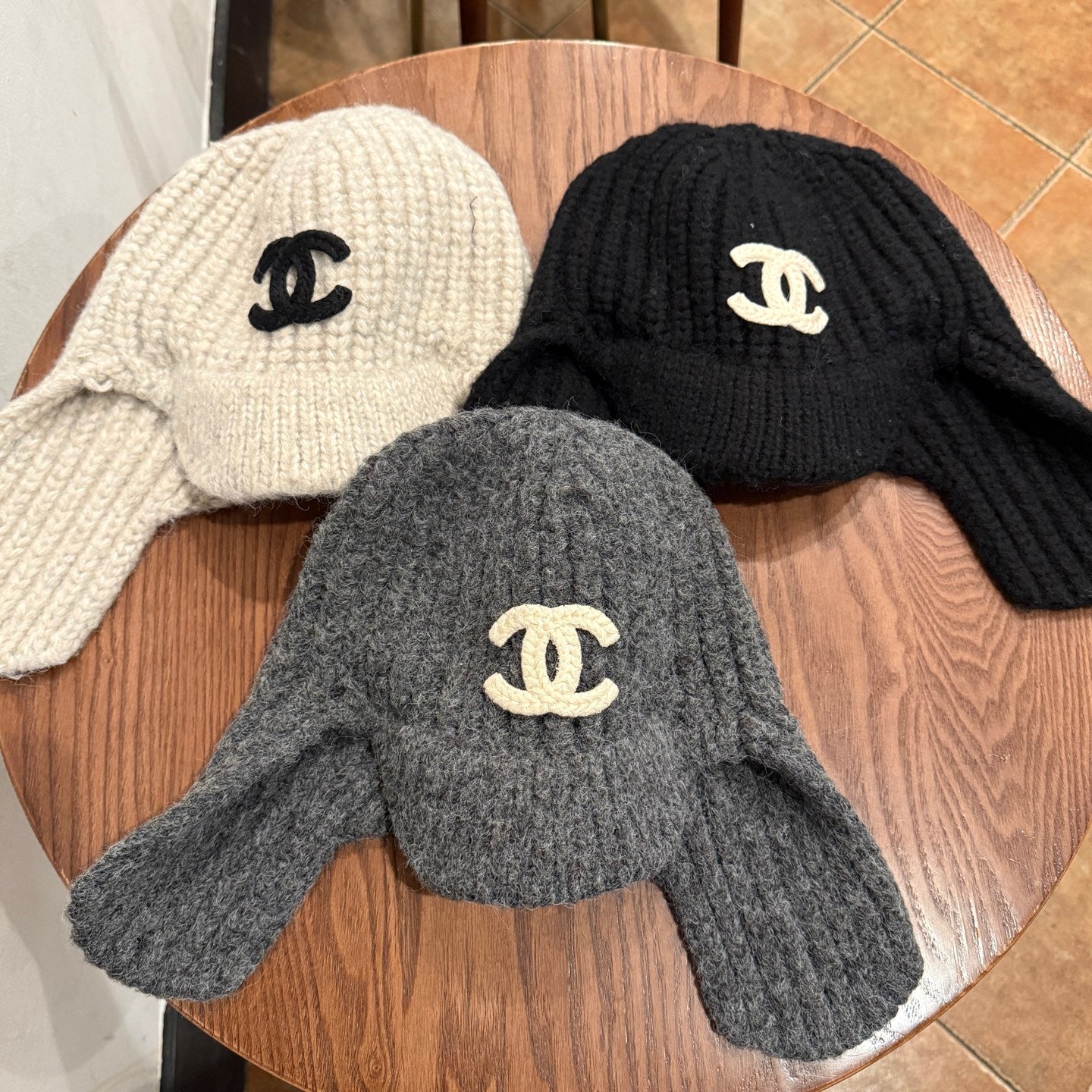 Chanel Knitted Woolen Ski Hat - Elegant & Warm