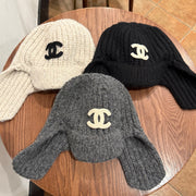 Chanel Knitted Woolen Ski Hat - Elegant & Warm
