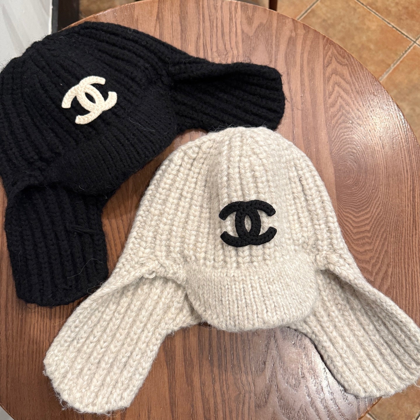 Chanel Knitted Woolen Ski Hat - Elegant & Warm