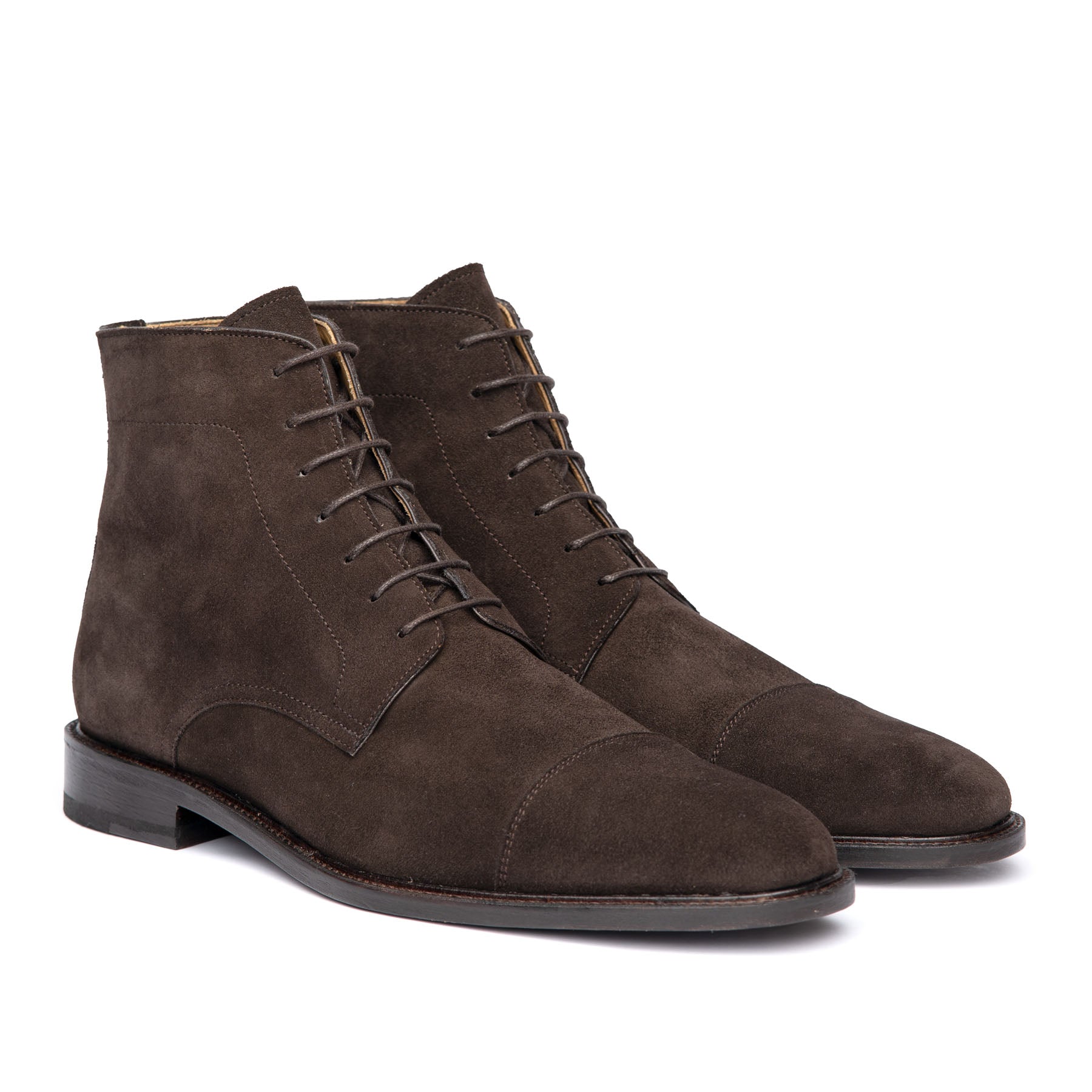 Mens suede boot made featuring 360 leather welt and welted construction for everyday wear
