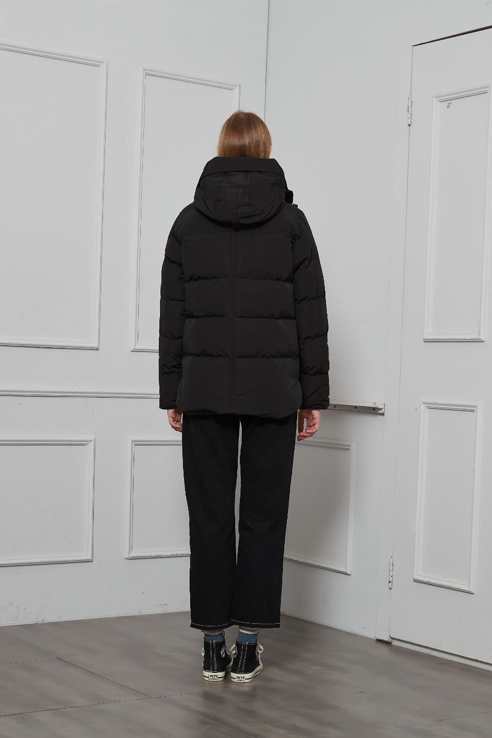 Canada Goose Inspired Cold-Resistant Down Jacket with Detachable Fur Collar