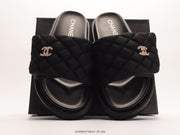 Chanel Plain Logo Sandals â€“ Luxurious Sheepskin Slippers
