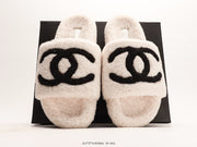 Luxury Chanel Wool Slippers - Authentic & Elegant