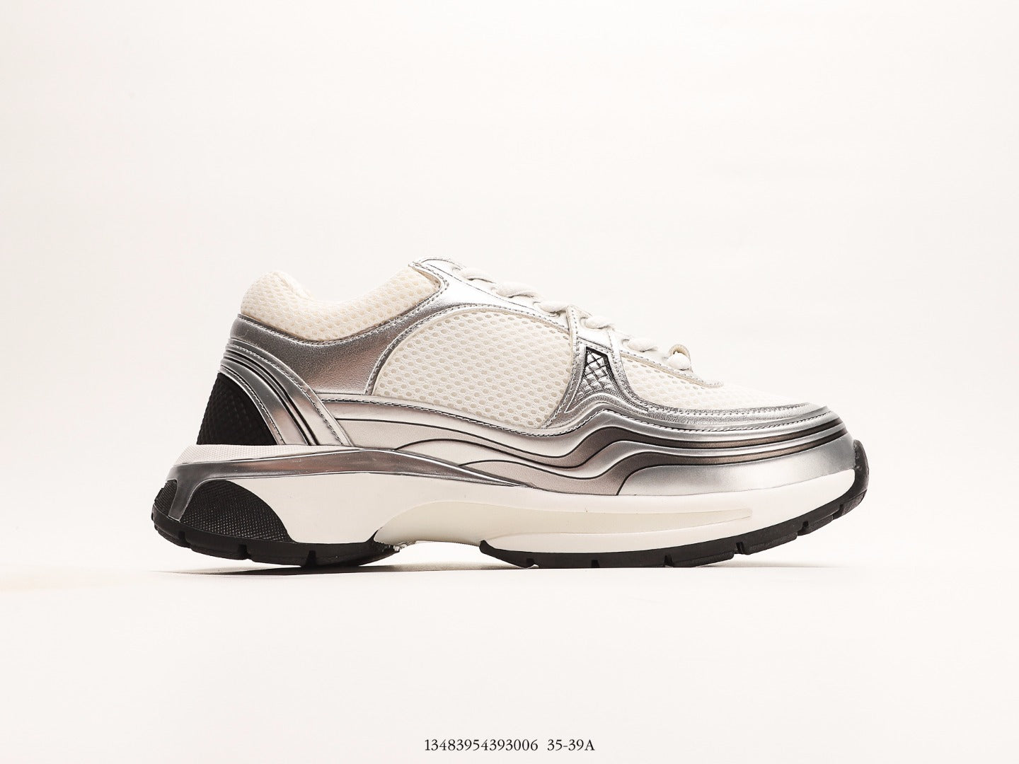 Chanel Early Spring Resort Series Xiaoxiang Metal Sneakers - Gold & Silver