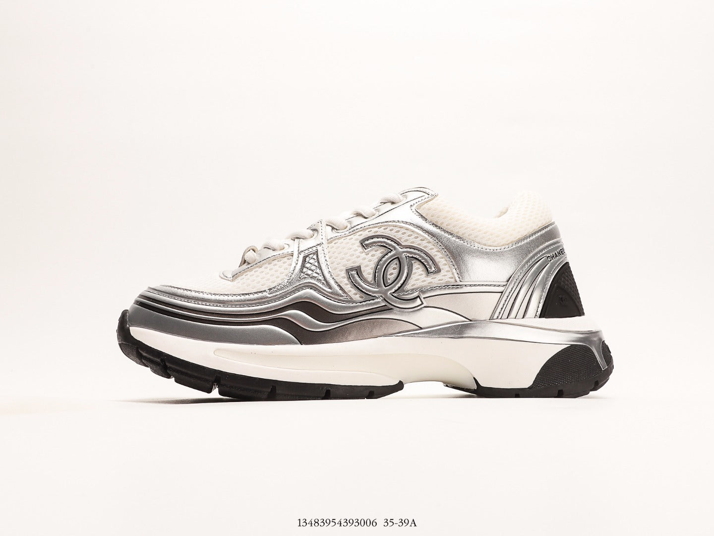 Chanel Early Spring Resort Series Xiaoxiang Metal Sneakers - Gold & Silver