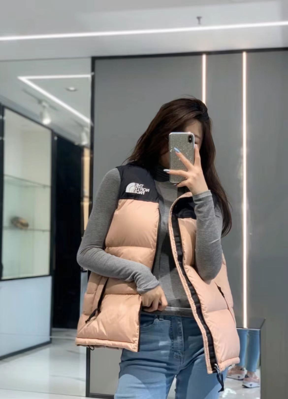 1996 Classic Pink Down Vest for Stylish Comfort