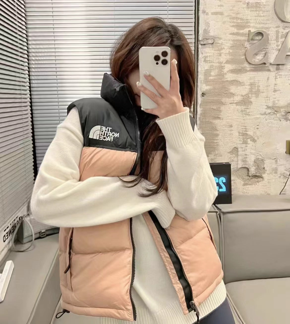 1996 Classic Pink Down Vest for Stylish Comfort