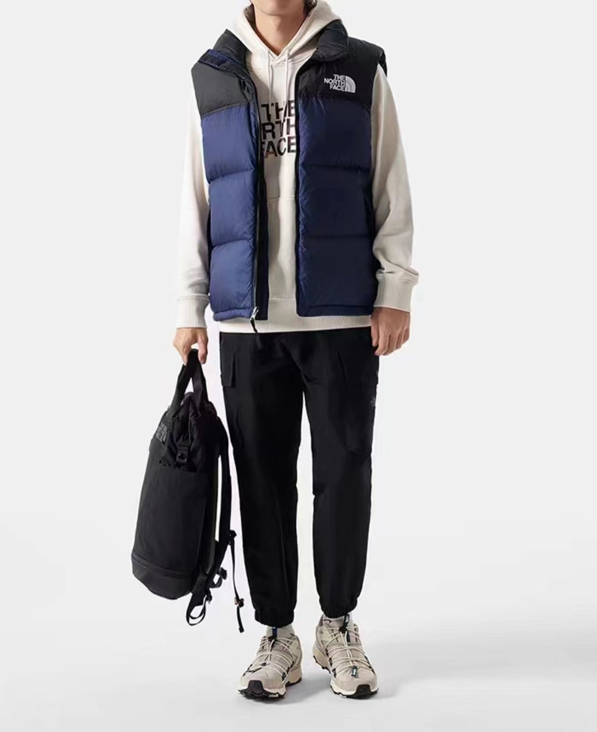 1996 Classic Navy Blue Down Vest for Timeless Style