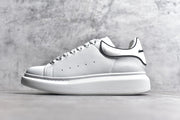 Alexander McQueen White Lace-Up Sneakers with Heel Detail