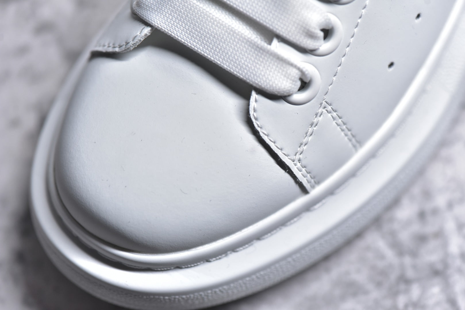 Pre-Heated Alexander McQueen Double 12 White Sneakers with Full Packaging