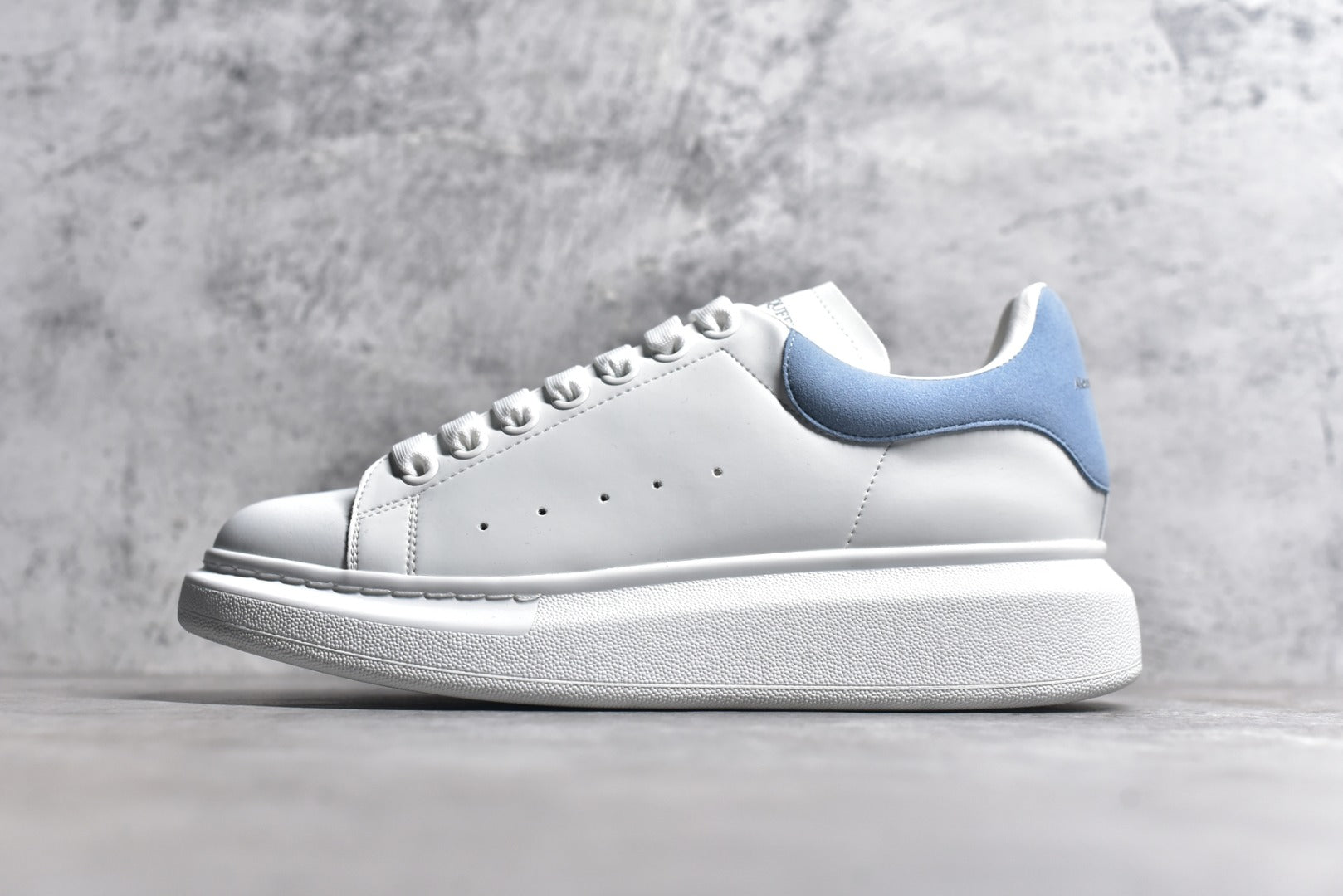 Alexander McQueen White Calfskin Sneakers with NFC Anti-Counterfeit Technology