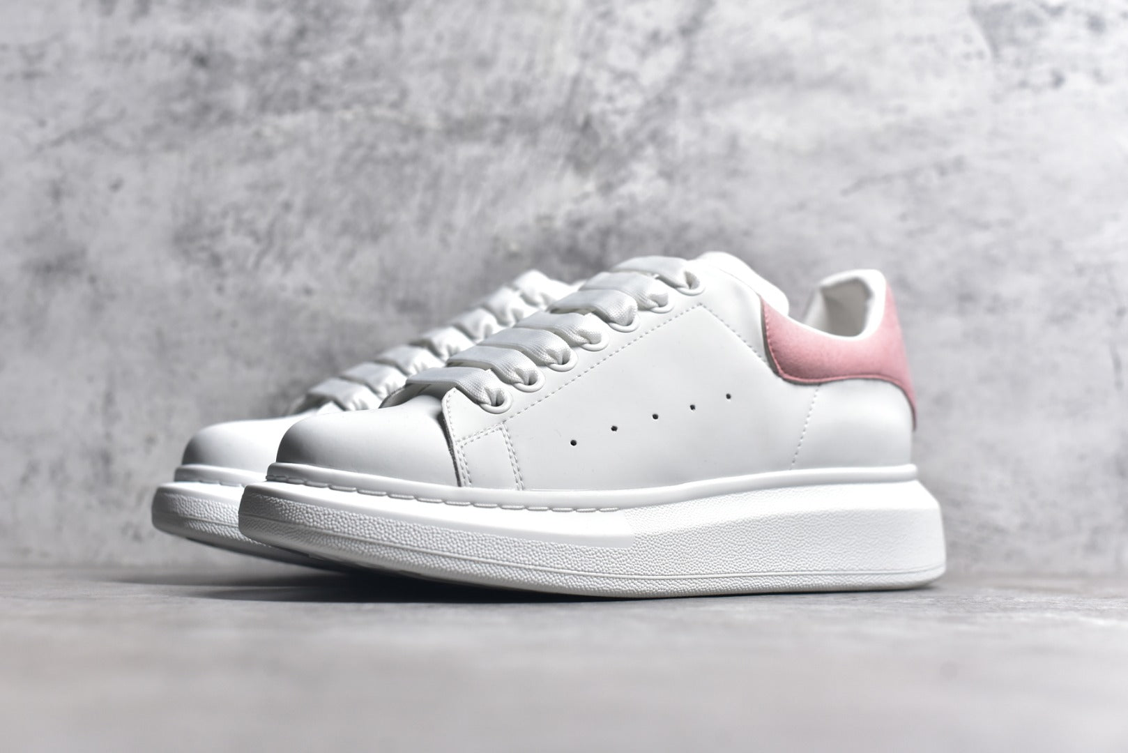 Alexander McQueen White Calfskin Sneakers with Anti-Counterfeiting Technology