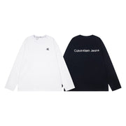 CK Embossed Letter Long Sleeve Cotton Shirt - Available in Black & White