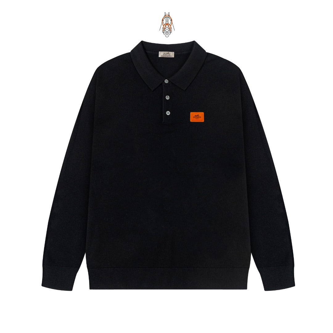 Hermes SS Casual Wool Polo Sweater