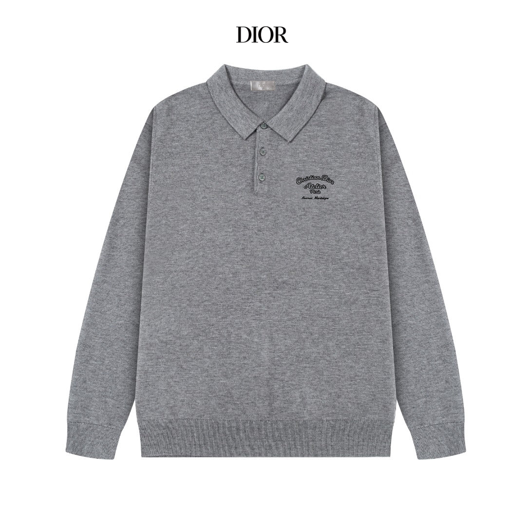 Dior Wool Polo Sweater - Casual Elegance for Every Occasion